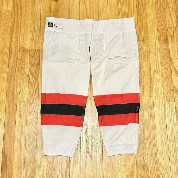 Adidas Size XL New Jersey Devils White Black Red Alt Pro Hockey Game Socks - Picture 2 of 7